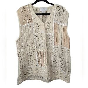 Vintage The Limited Wool Blend Button Down Vest Sz M\L